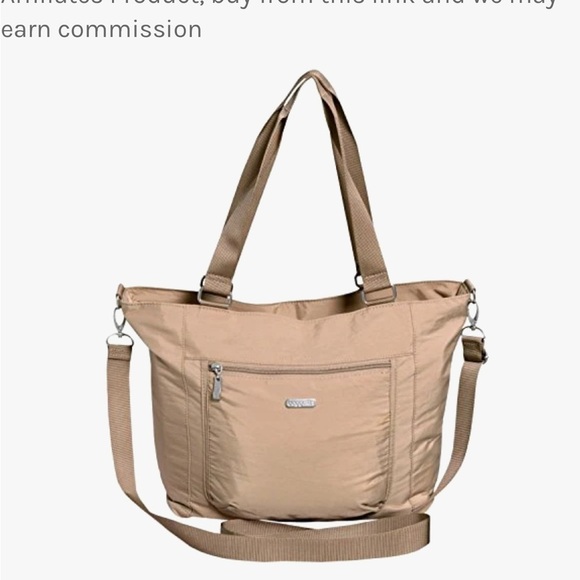 Baggallini | Beige Laptop pocket Work School Tote Bag - Picture 1 of 8